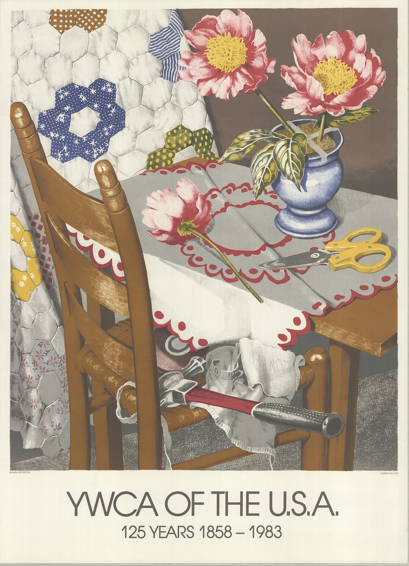 G SONDRA FRECKELTON Celebration 34.25" x 25" Lithograph 1983 Contemporary Brown: G SONDRA FRECKELTON Celebration 34.25" x 25" Lithograph 1983 Contemporary Brown Sondra Freckelton's 1983 lithograph, Celebration, is a stunning example of farmhouse style with its floral motifs and