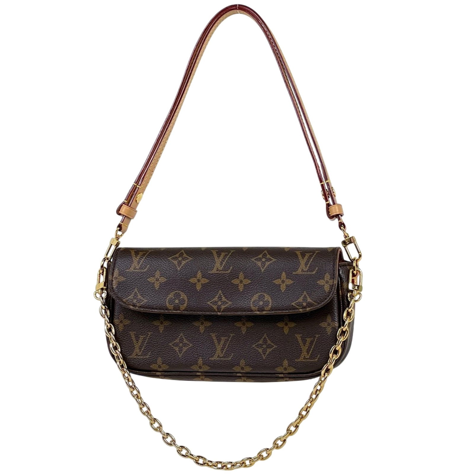 Louis Vuitton Monogram Shoulder Bag: Louis Vuitton Monogram Shoulder Bag A timeless piece from the iconic Louis Vuitton brand, this classic Monogram shoulder bag boasts the signature interlocking LV monogram pattern in rich brown