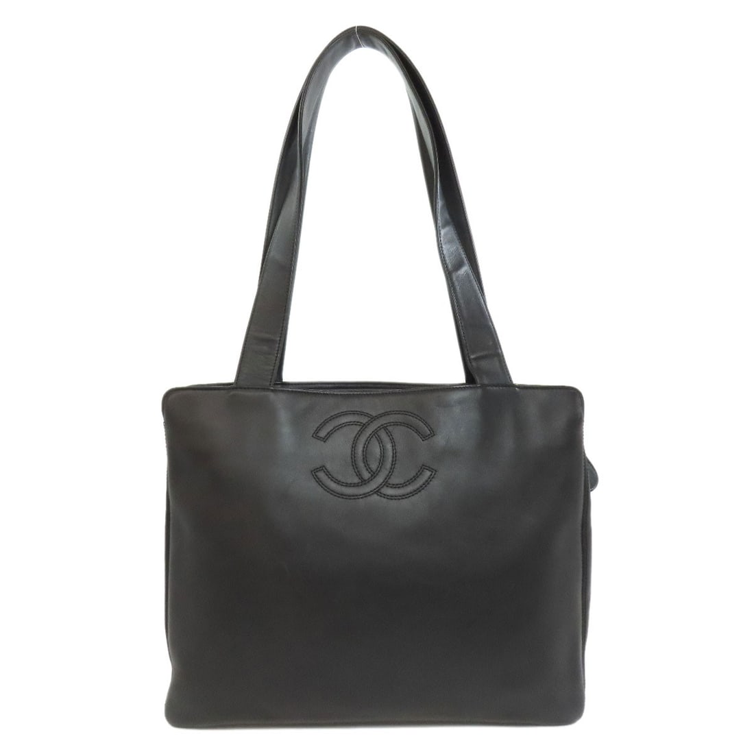 Calf CHANEL COCO Mark Tote Bag: Calf CHANEL COCO Mark Tote Bag Elevate your everyday style with the iconic CHANEL COCO Mark Tote Bag, crafted from rich calf leather in sleek black. This timeless design is both sophisticated and