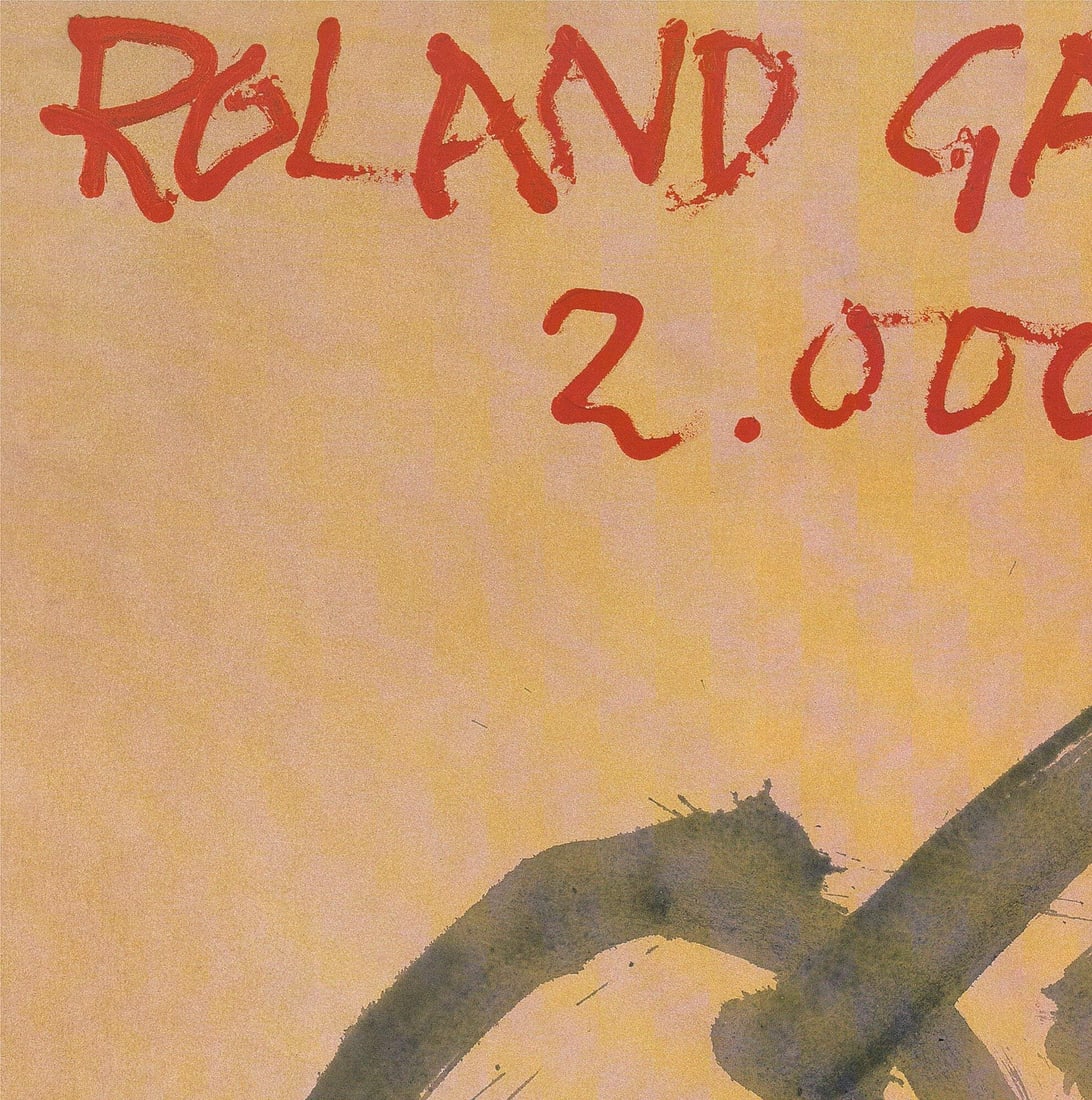 Expressionism ANTONI TAPIES Roland Garros French Open 29.5" x 22.5" Poster 2000 - 2