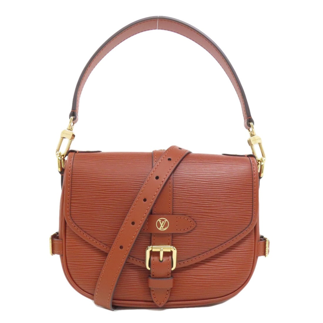 Louis Vuitton M23470 Saumur BB Epi Leather Handbag: Louis Vuitton M23470 Saumur BB Epi Leather Handbag Elevate your style with the iconic Louis Vuitton Saumur BB Epi Leather Handbag, crafted from rich cognac-colored Epi leather that exudes luxury and
