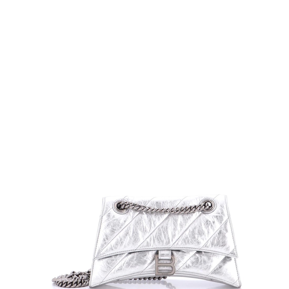 Balenciaga Crush Chain Quilted Calfskin Small Bag: Balenciaga Crush Chain Quilted Calfskin Small Bag The Balenciaga Crush Chain Quilted Calfskin Small Bag is a sleek and sophisticated shoulder bag that exudes luxury with its quilted crushed calfskin