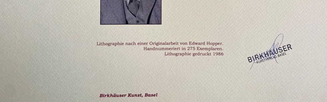 Certificate Edward Hopper Lithograph - 10