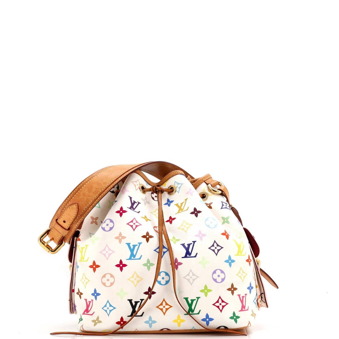 Louis Vuitton Petit Noe Multicolor Monogram Handbag: Louis Vuitton Petit Noe Multicolor Monogram Handbag A rare opportunity to own a vibrant Louis Vuitton Petit Noe Multicolor Monogram Handbag, boasting the iconic multicolor monogram pattern on its