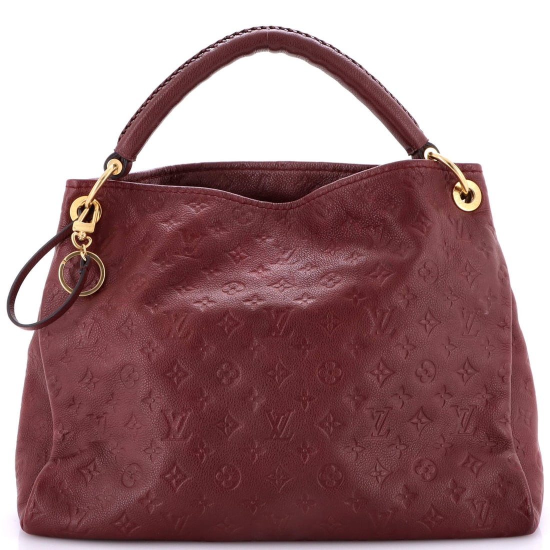 Louis Vuitton Artsy Handbag - Monogram Empreinte Leather MM: Louis Vuitton Artsy Handbag - Monogram Empreinte Leather MM Experience the iconic style of Louis Vuitton with this stunning Artsy Handbag in bold red Monogram Empreinte Leather MM. With its sleek,