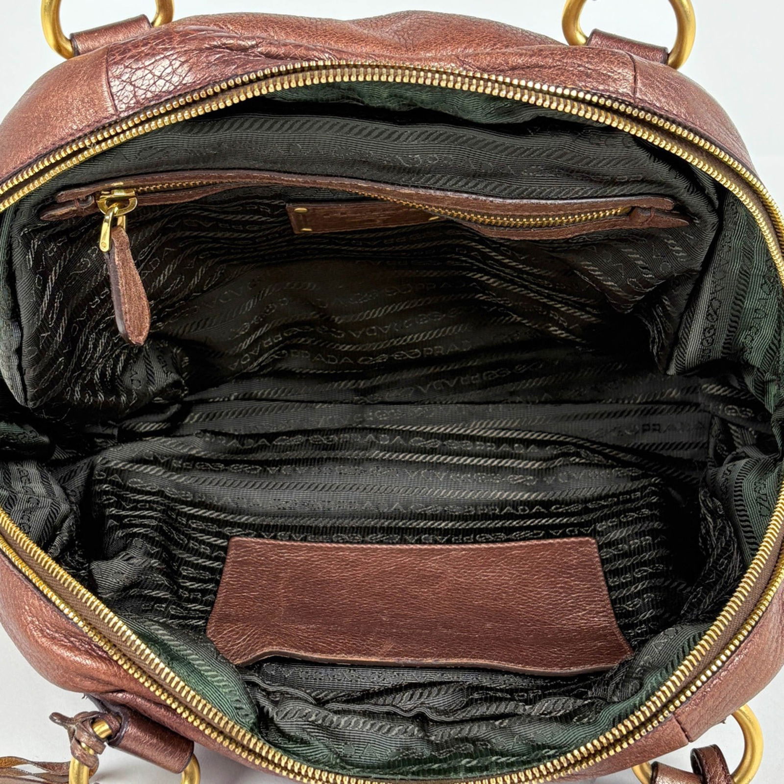 Prada Leather Shoulder Bag - 8