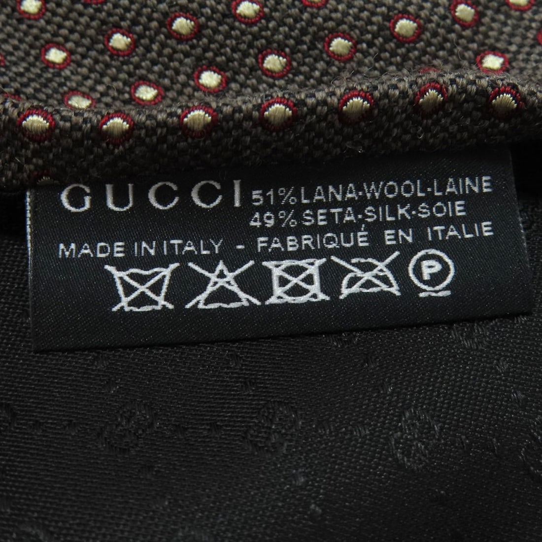 Gucci Logo Dot Pattern Wool Silk Tie - 6