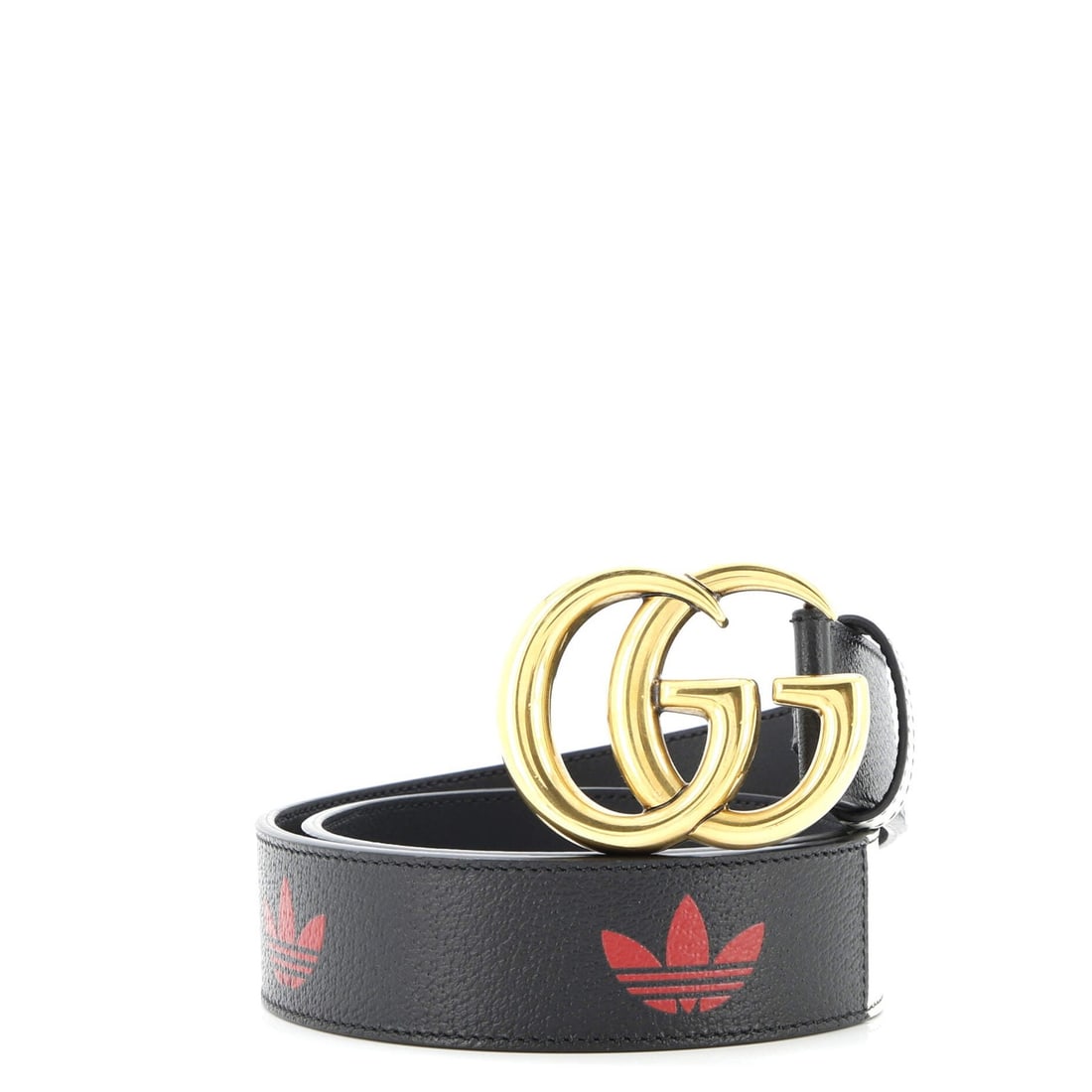 Gucci x Adidas GG Marmont Belt in Printed Leather: Gucci x Adidas GG Marmont Belt in Printed Leather Elevate your style with the Gucci x Adidas GG Marmont Belt, a bold and eye-catching accessory that combines the iconic designs of both brands. This pr