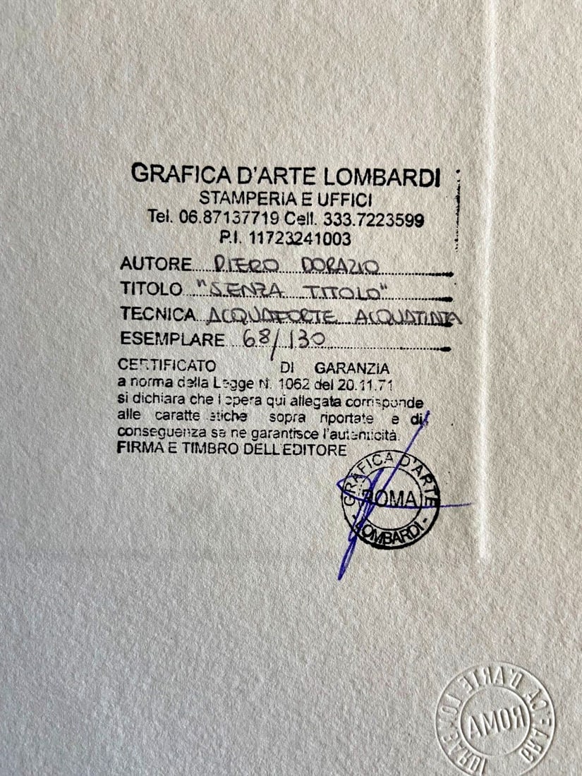 Numbered Piero Dorazio Etching - 10