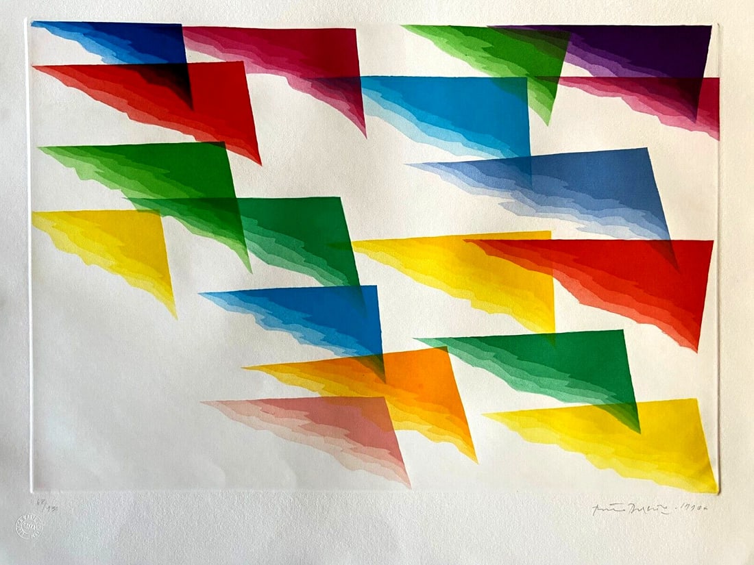 Numbered Piero Dorazio Etching: Numbered Piero Dorazio Etching A rare and exquisite Aquatinta etching by Italian artist Piero Dorazio, numbered as part of an exclusive edition. Printed on high-quality BFK-Ringes Moulin Du Gu paper,