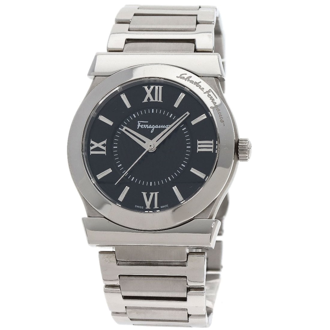 Salvatore Ferragamo Round face Watches FI0940015 Stainless Steel/: Salvatore Ferragamo Round face Watches FI0940015 Stainless Steel/ Elevate your style with the sleek Salvatore Ferragamo round face watch, boasting a sophisticated silver stainless steel design that