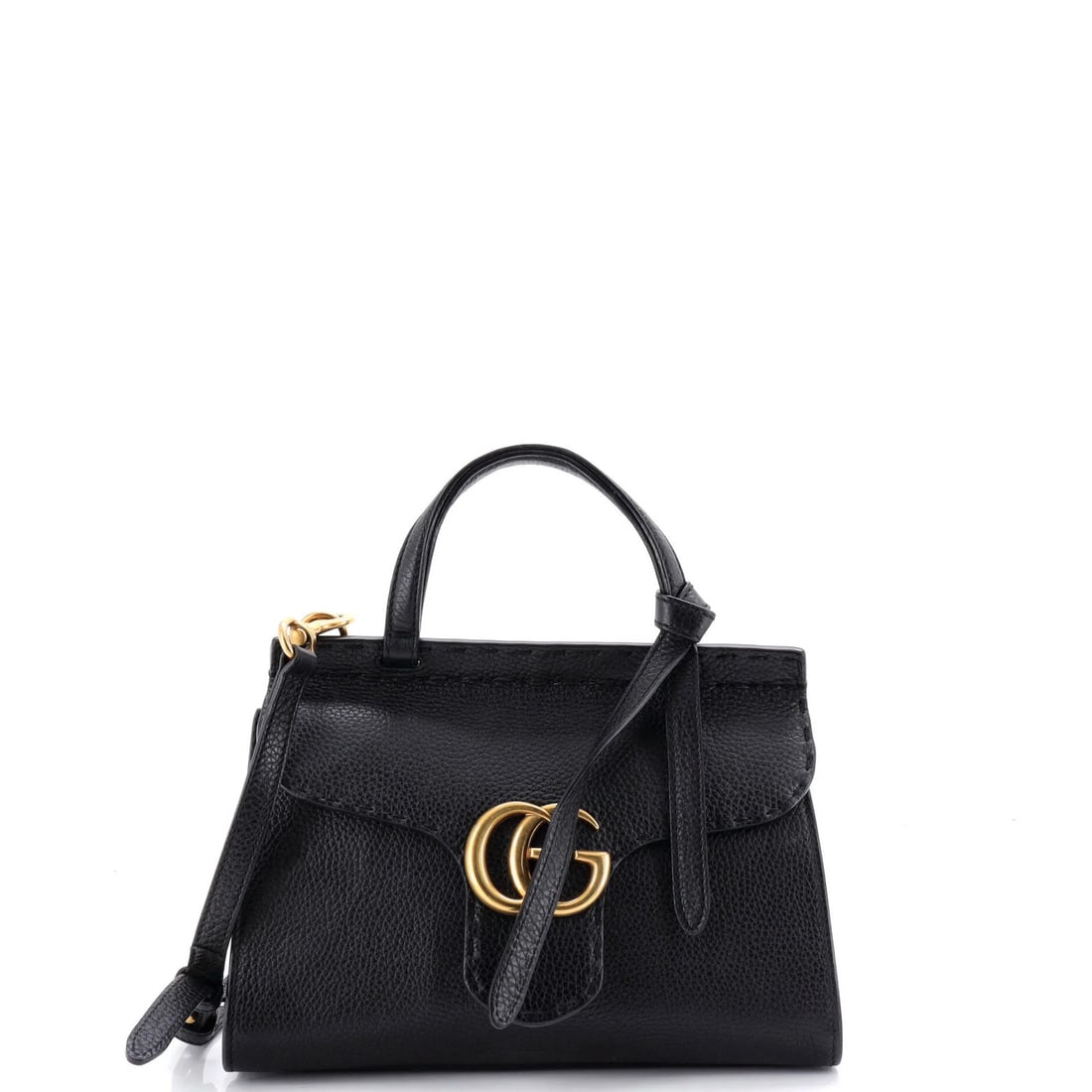 Gucci GG Marmont Mini Leather Top Handle Bag: Gucci GG Marmont Mini Leather Top Handle Bag The Gucci GG Marmont Mini Leather Top Handle Bag is a chic and compact accessory that exudes luxury style. With its iconic GG Marmont design, detachable