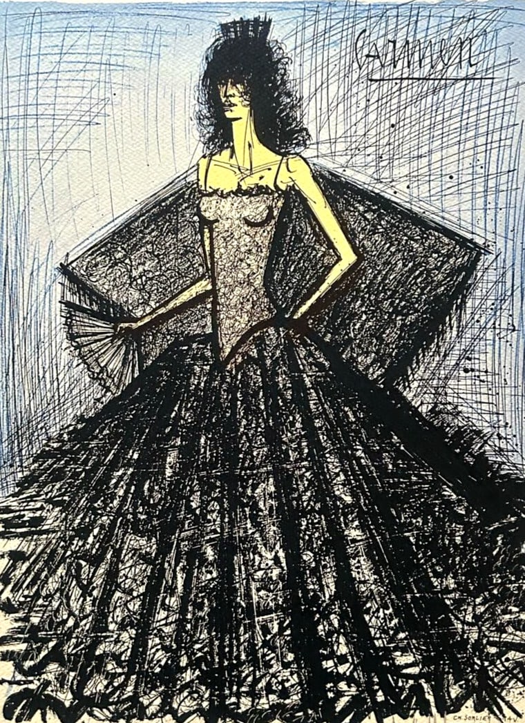 1986 Bernard Buffet Lithograph Op Numbered - 3