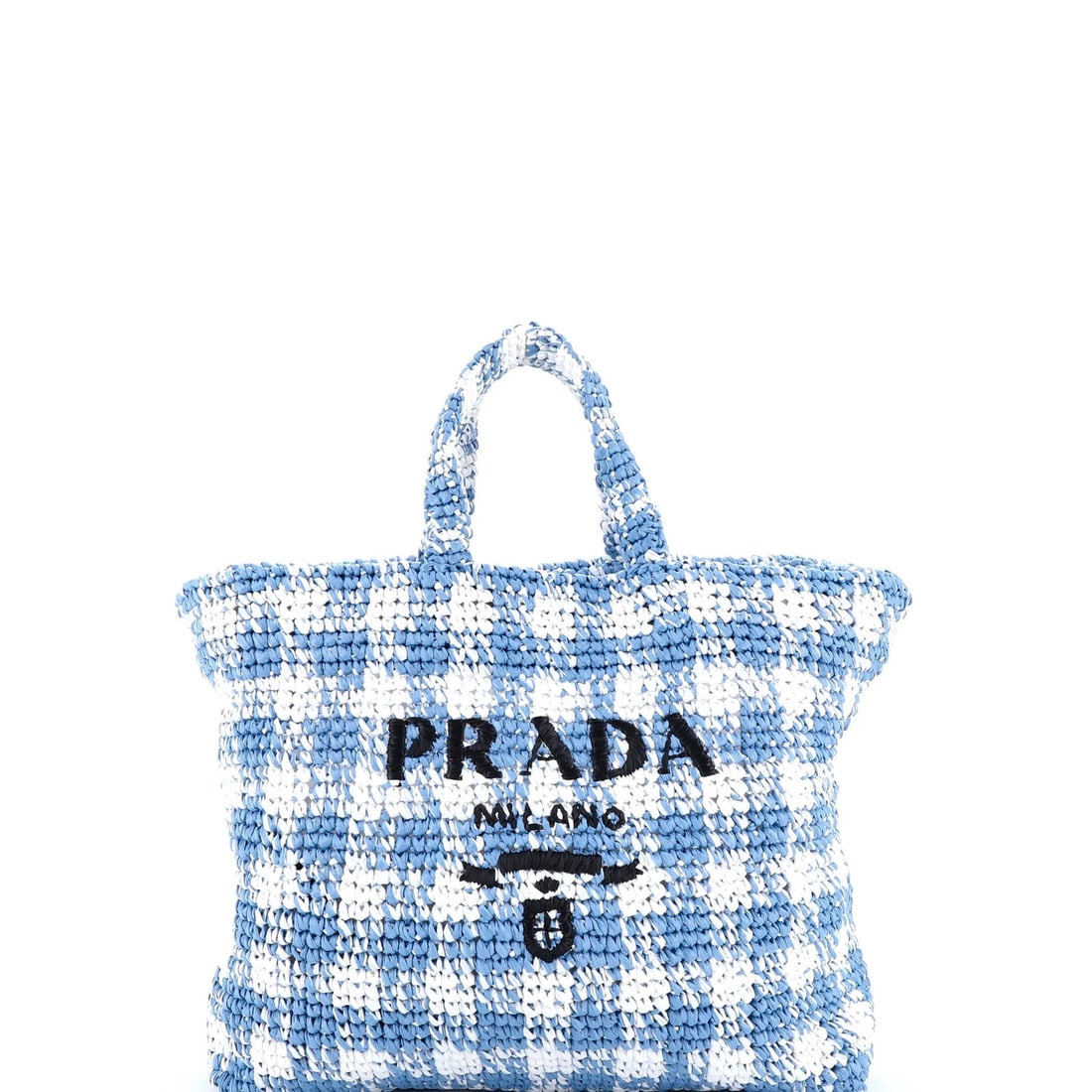 Large Prada Logo Tote Raffia - 2