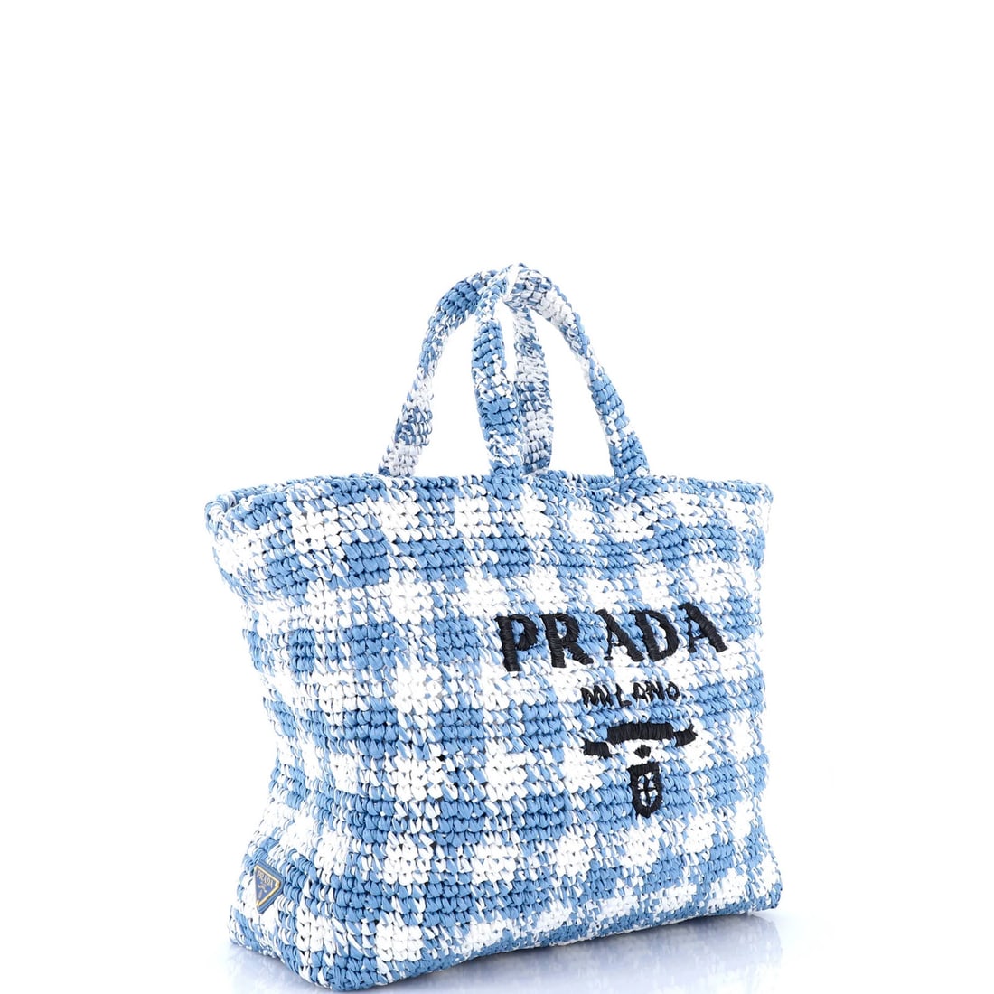 Large Prada Logo Tote Raffia - 3