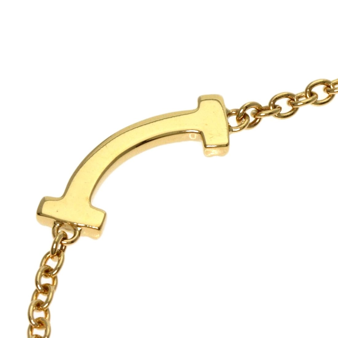 Tiffany & Co. K18 Yellow Gold T Smile Mini Diamond Bracelet - 3