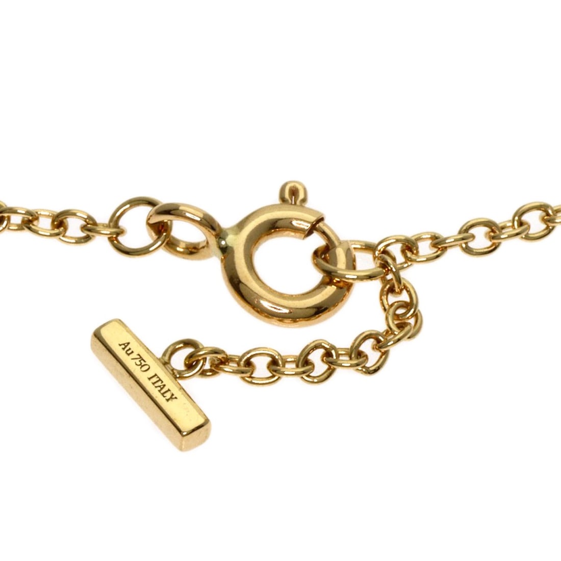 Tiffany & Co. K18 Yellow Gold T Smile Mini Diamond Bracelet - 5