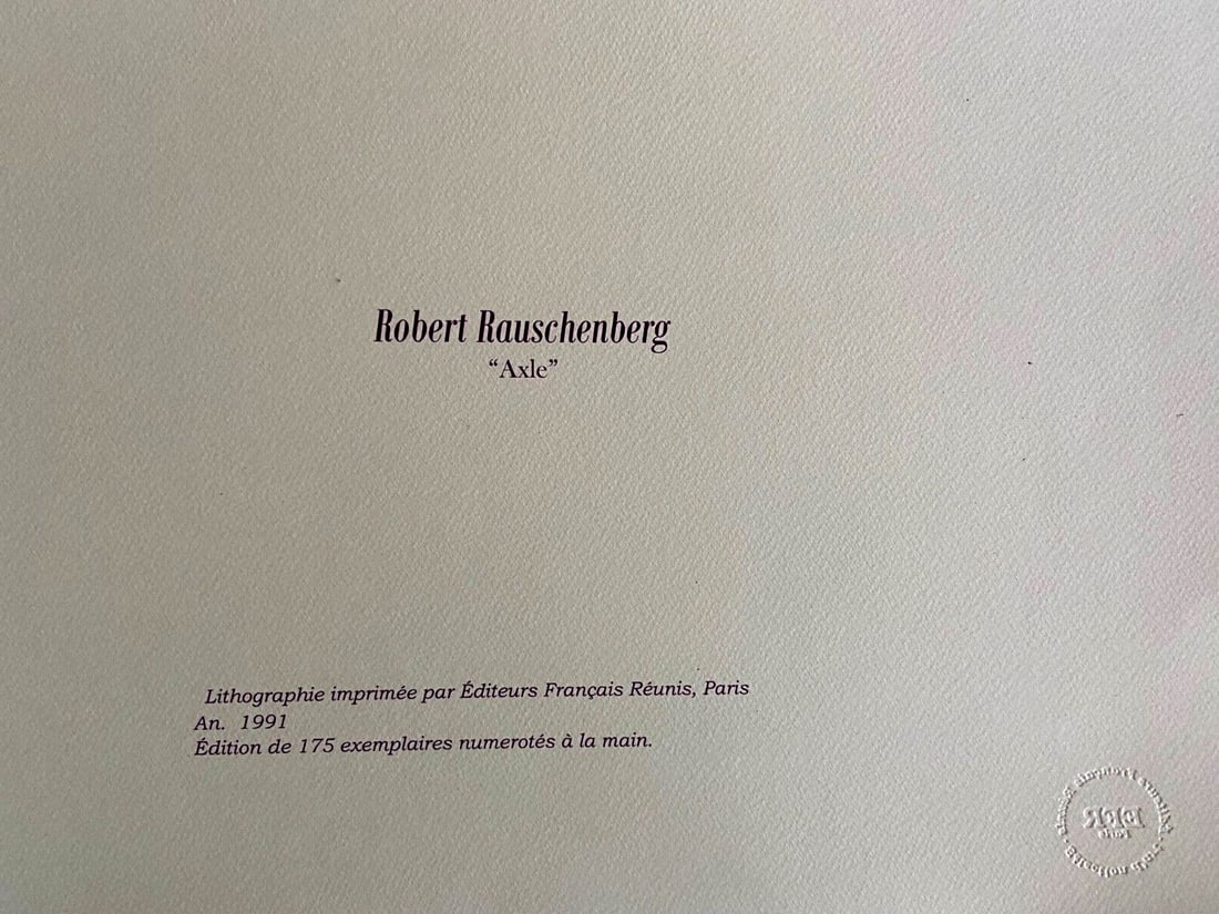 Rauschenberg Lithograph with Numbered Stamp - 10