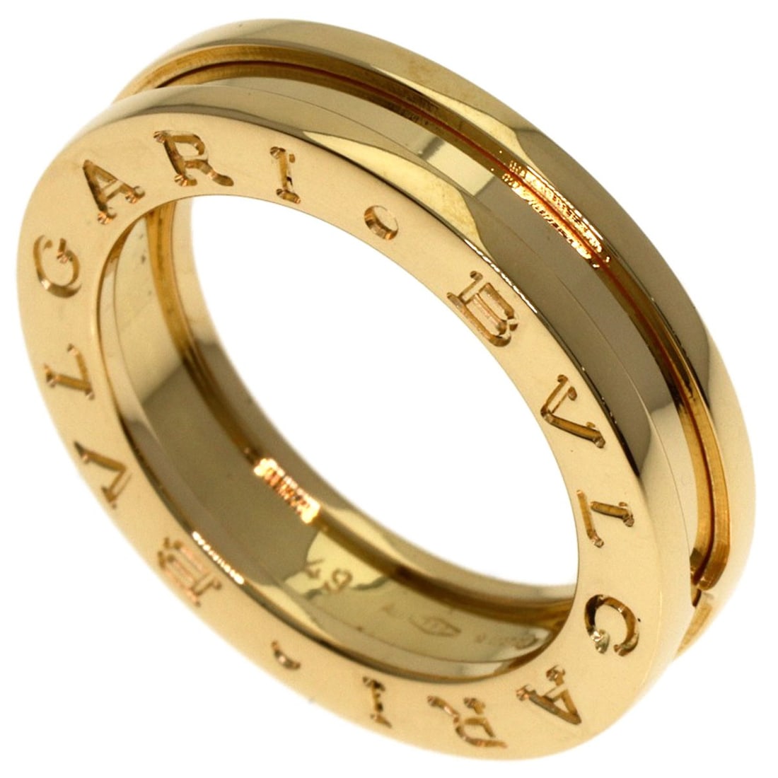 BVLGARI B.zero1 1-band Yellow Gold K18 Ring #49: BVLGARI B.zero1 1-band Yellow Gold K18 Ring #49 A stunning BVLGARI 1-band yellow gold K18 ring, crafted with exceptional attention to detail and boasting the iconic B.zero1 style. This sleek and
