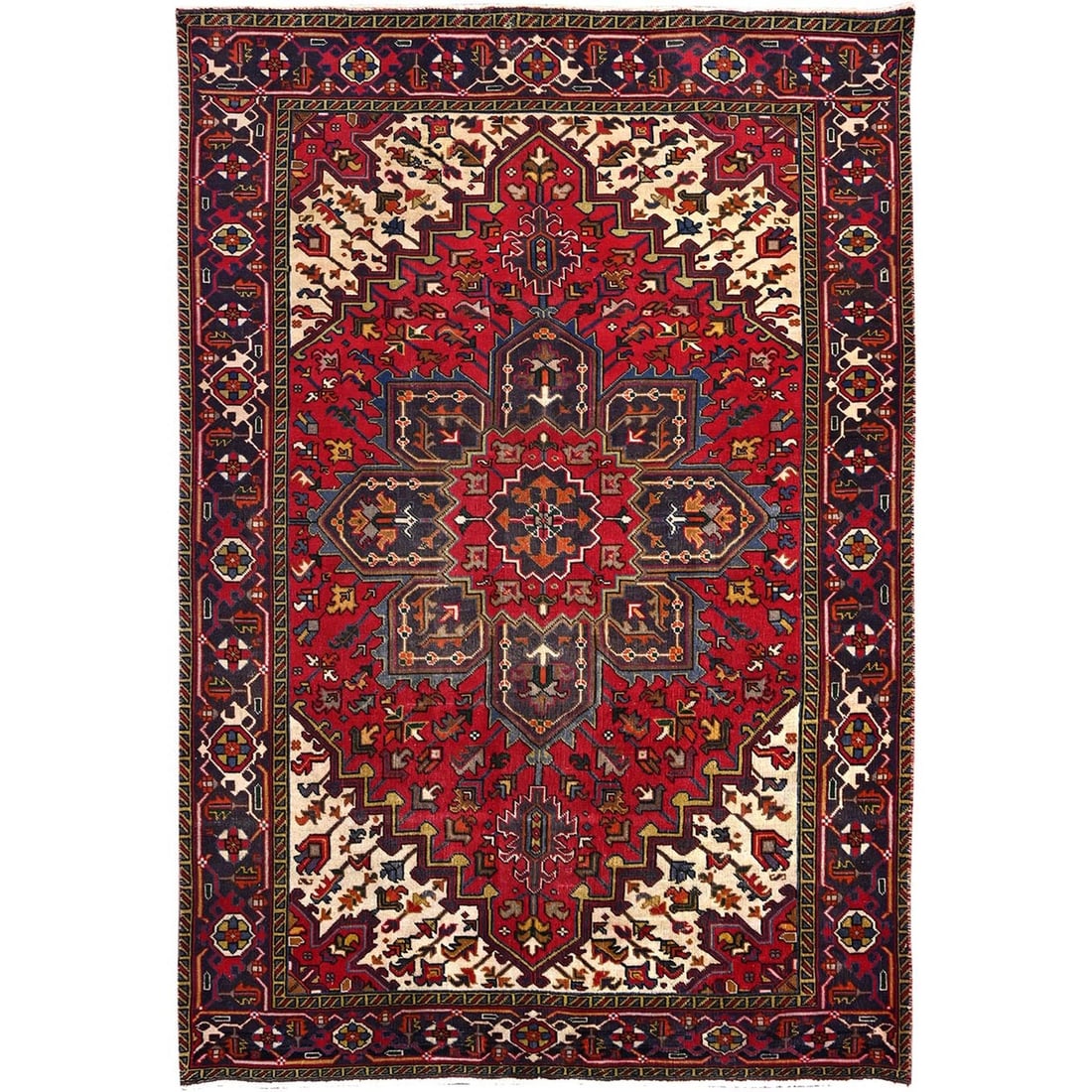 Rug 6'4"x9'3" Cranberry Zing Red Zoroastrian Cleaned and Secured Oriental (1 of 12)
