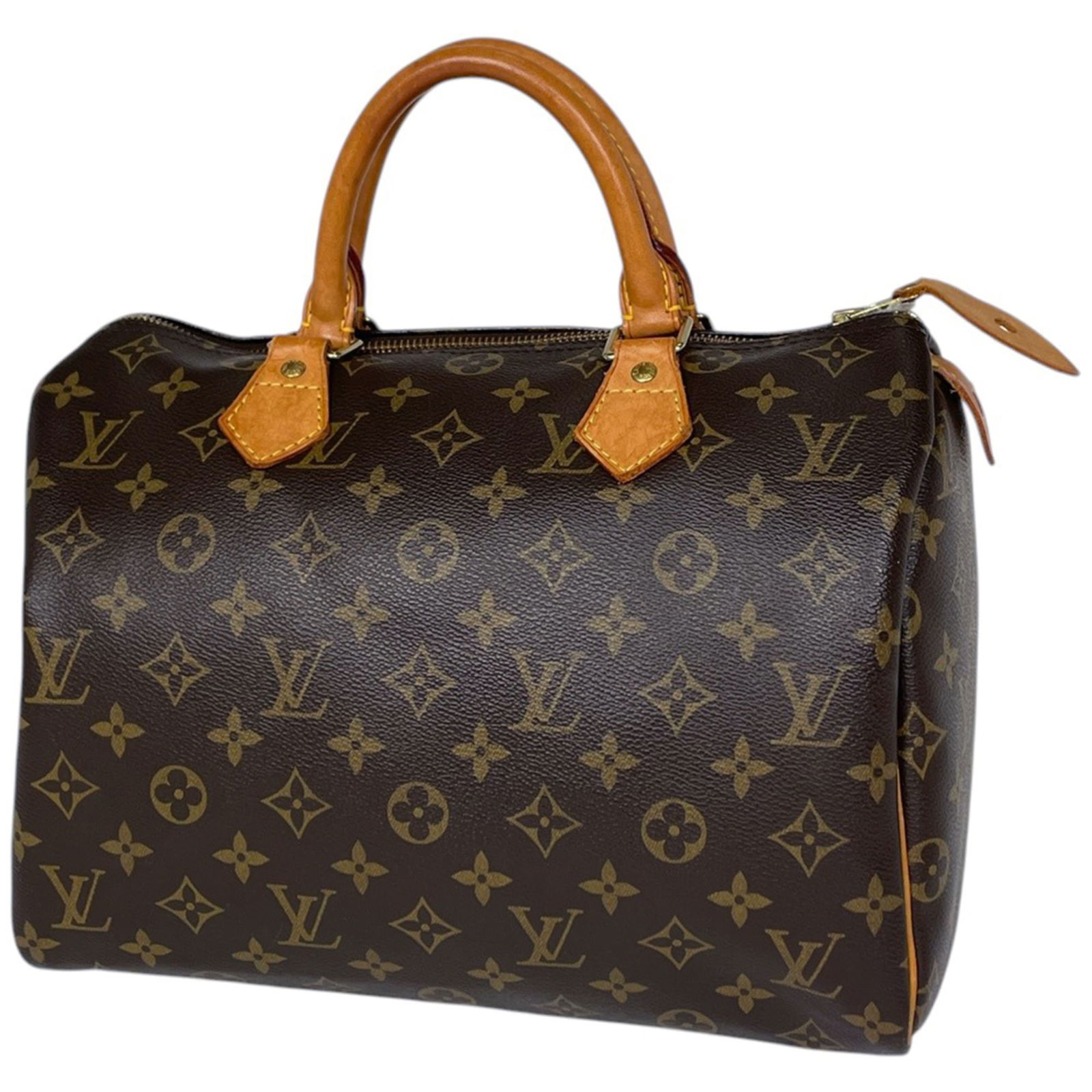Louis Vuitton Boston Bag - Monogram Handbag: Louis Vuitton Boston Bag - Monogram Handbag Experience the timeless elegance of Louis Vuitton's iconic Boston Bag, boasting its signature monogram pattern in rich brown hues. With its classic design