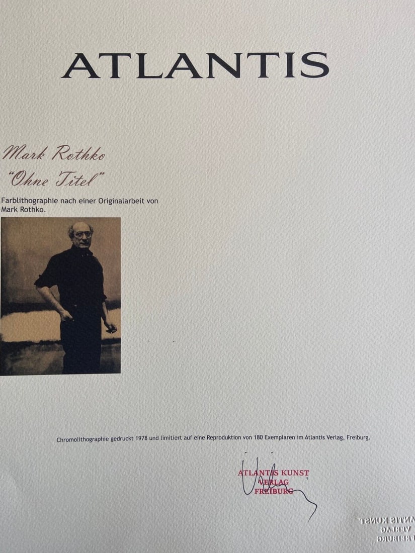 Lithograph Mark Rothko - 6