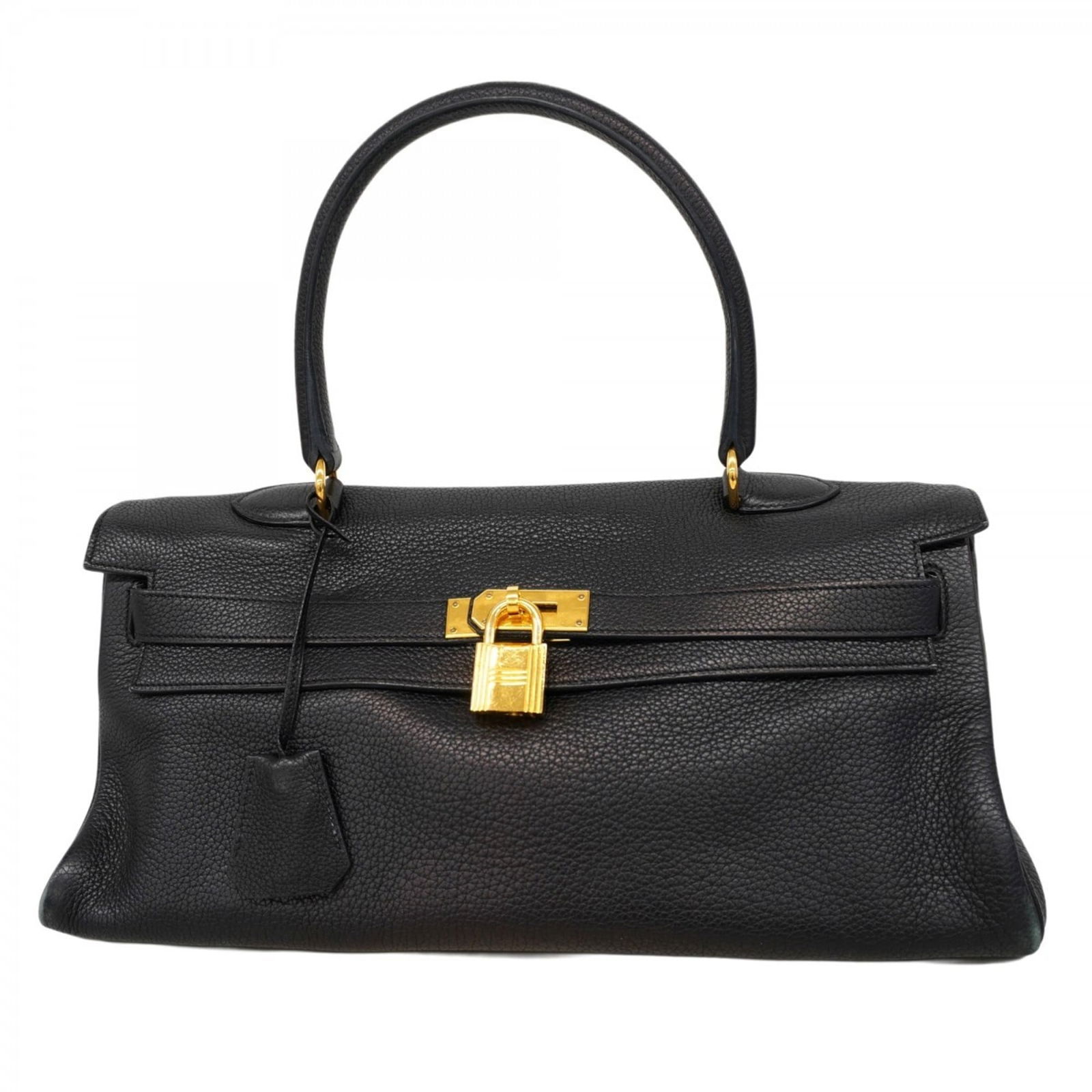 Togo Leather Hermes Shoulder Bag: Togo Leather Hermes Shoulder Bag A timeless and sophisticated shoulder bag, this Togo leather Hermes is a masterclass in understated elegance. With its rich black hue and gold hardware, it exudes