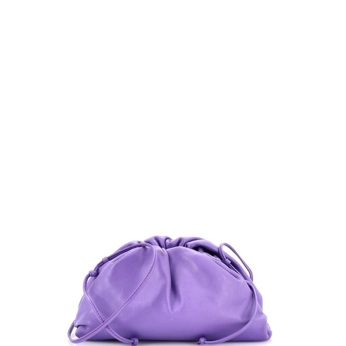 Mini Bottega Veneta Leather Pouch: Mini Bottega Veneta Leather Pouch A miniature masterpiece from Bottega Veneta, this sleek leather pouch boasts the iconic interlocking N motifs and rich purple hue that has become synonymous with