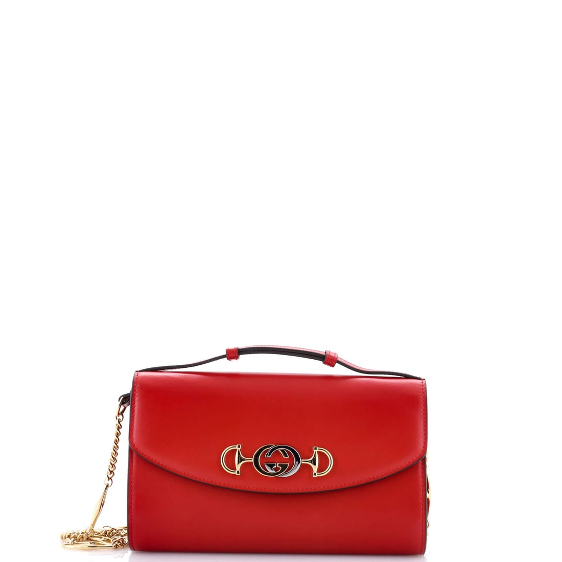 Gucci Zumi Mini Leather Shoulder Bag: Gucci Zumi Mini Leather Shoulder Bag The Gucci Zumi Mini Leather Shoulder Bag is a chic and compact accessory that exudes luxury style. With its bold red exterior, sleek gold hardware, and spacious