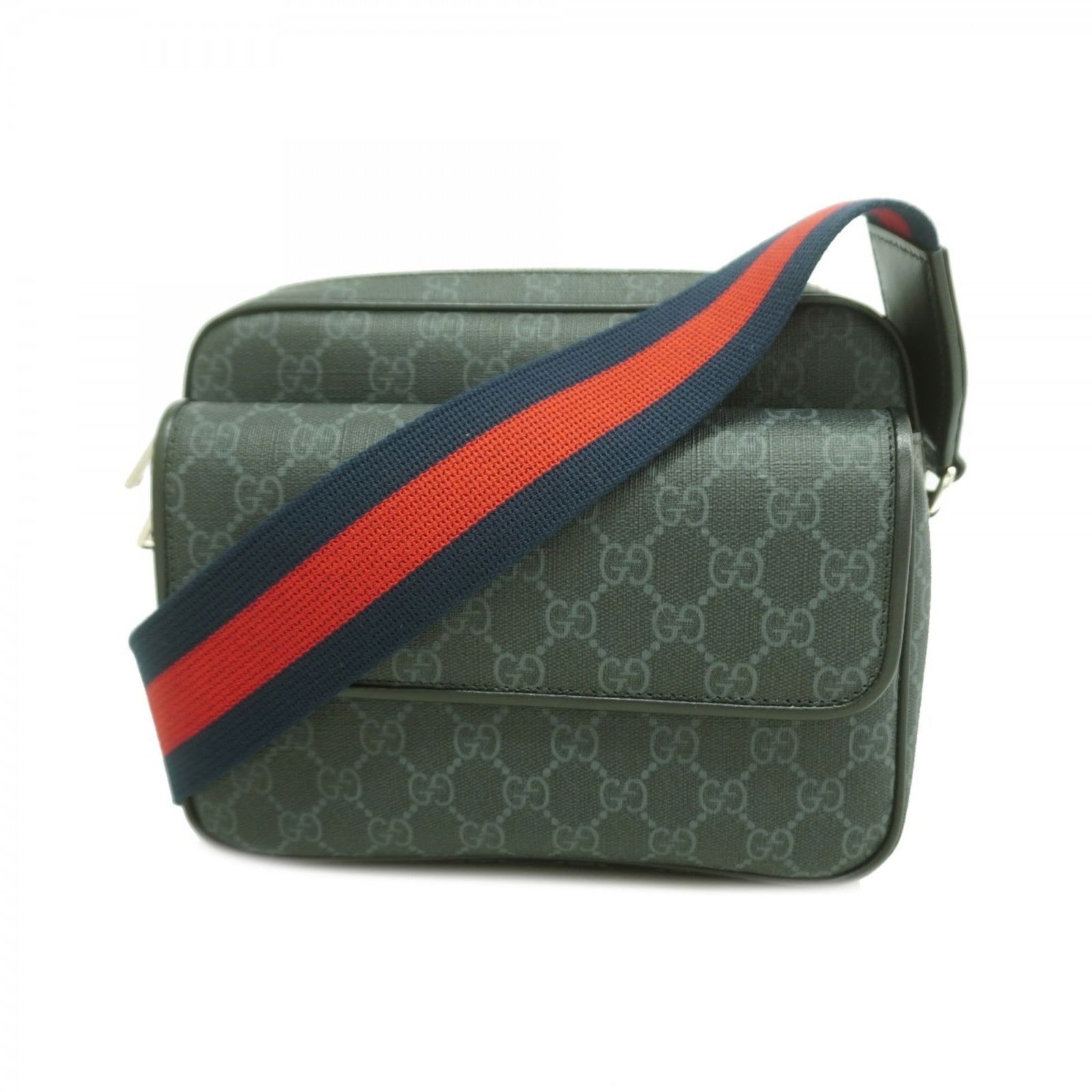 Gucci PVC Shoulder Bag: Gucci PVC Shoulder Bag A sleek and modern Gucci shoulder bag, crafted from high-quality PVC material, boasts a striking black finish and silver hardware details that add a touch of sophistication to