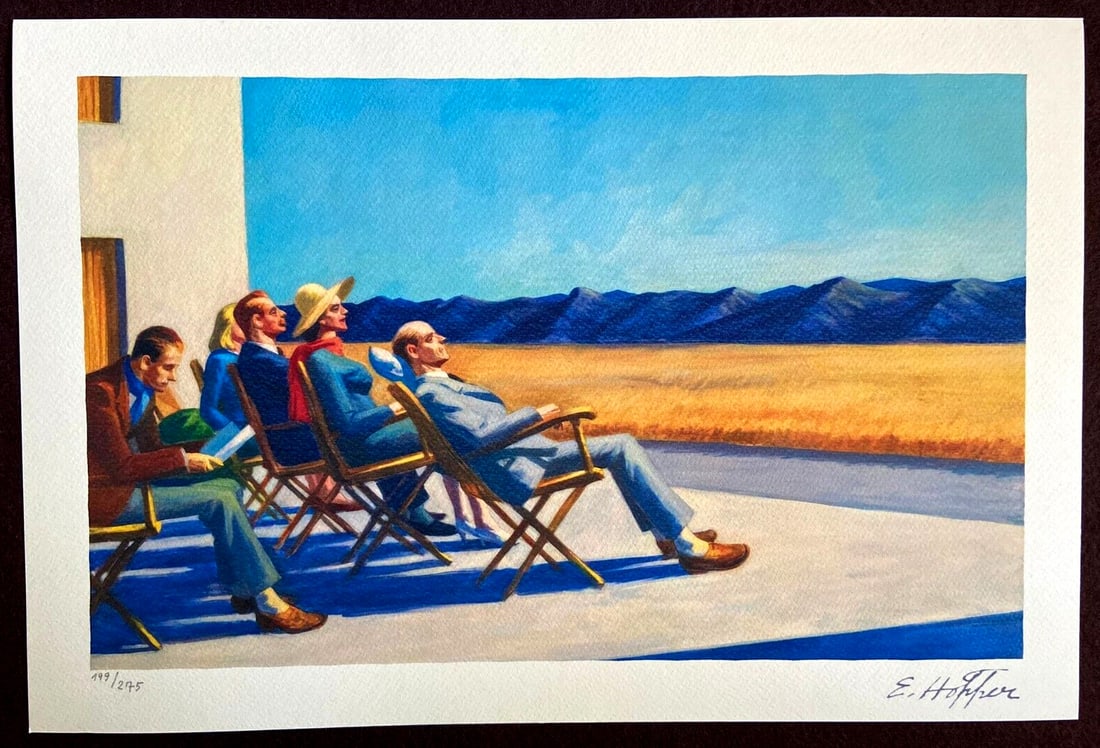 Edward Hopper Lithograph Stamp Certificate #275: Edward Hopper Lithograph Stamp Certificate #275 A highly sought-after stamp from the renowned American artist Edward Hopper, this 1986 lithograph is one of only 275 hand-numbered specimens signed on t