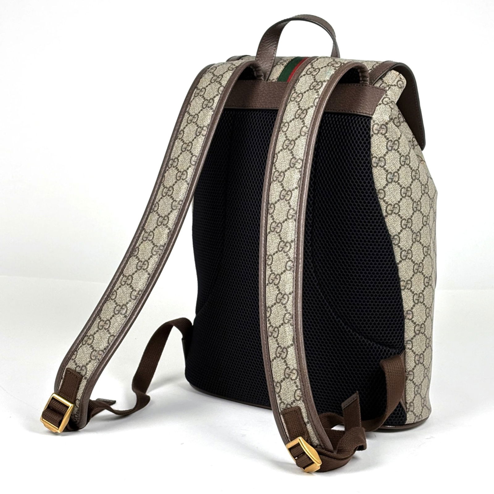 Gucci Coated Canvas Leather Backpack - 2