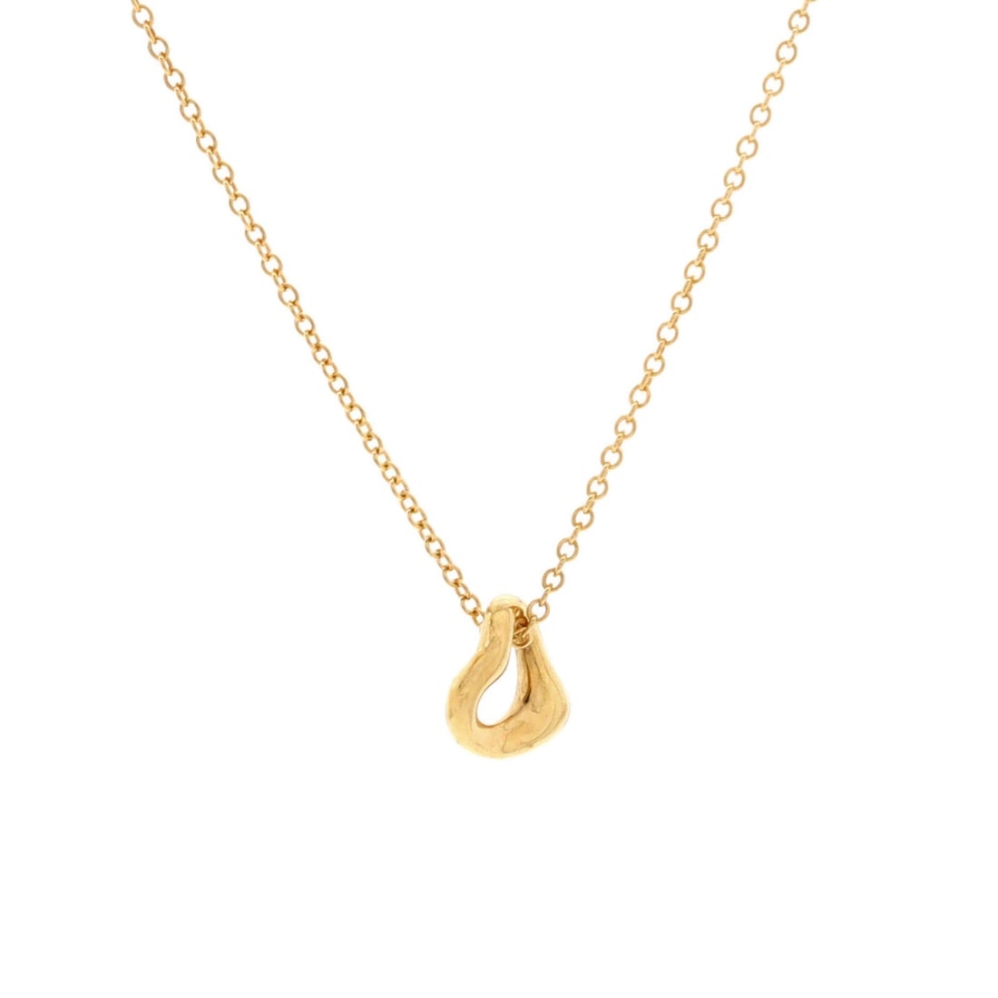 Tiffany & Co. Elsa Peretti 18k Yellow Gold Open Heart Pendant Necklace (7mm): Tiffany & Co. Elsa Peretti 18k Yellow Gold Open Heart Pendant Necklace (7mm) Elegant and timeless, the Elsa Peretti open heart pendant necklace from Tiffany & Co. shines in 18k yellow gold. This class