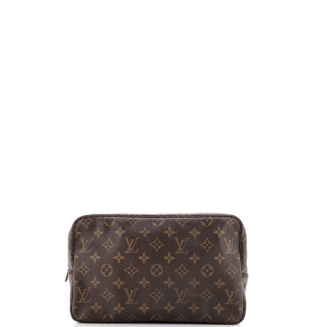 Louis Vuitton Monogram Canvas Trousse Toiletry Pouch - 28: Louis Vuitton Monogram Canvas Trousse Toiletry Pouch - 28 A classic Louis Vuitton Trousse Toiletry Pouch, perfect for the discerning traveler, boasts a timeless monogram canvas design in rich brown
