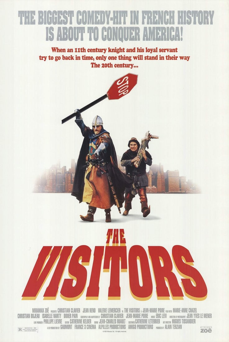 1995 ARTIST UNKNOWN The Visitors 40" x 27" Offset Lithograph: 1995 ARTIST UNKNOWN The Visitors 40" x 27" Offset Lithograph A striking 1995 offset lithograph titled "The Visitors", measuring 40 x 27 inches, presents a captivating scene of figures in a serene