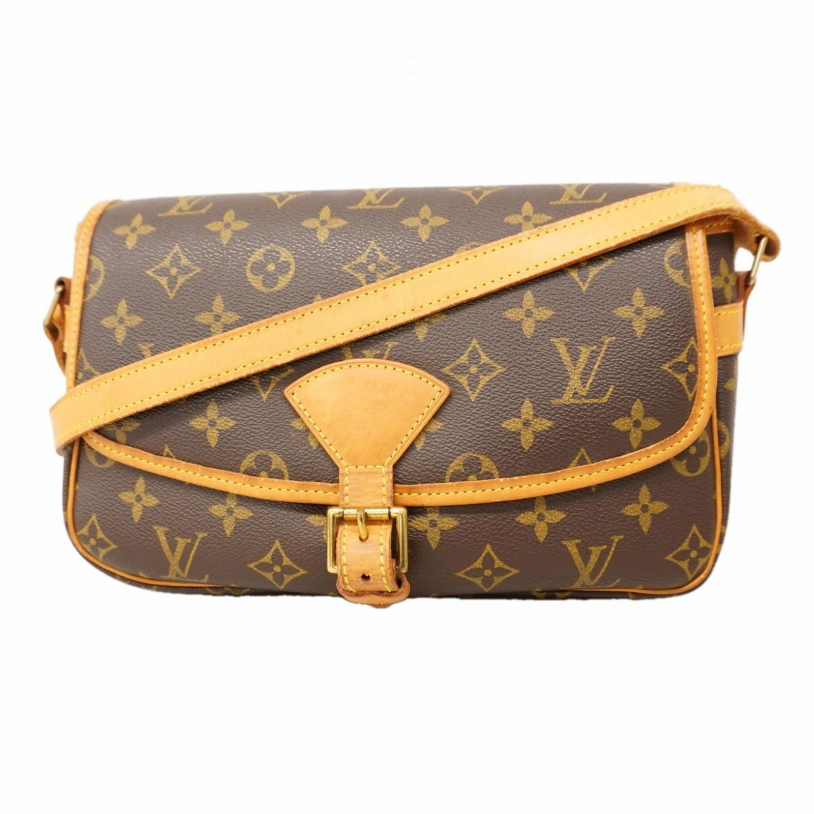 Bag Louis Vuitton Shoulder: Bag Louis Vuitton Shoulder A pre-owned Louis Vuitton shoulder bag in rich brown leather, boasting the iconic monogram pattern and timeless design that defines luxury. With its classic 18cm x 25.5cm