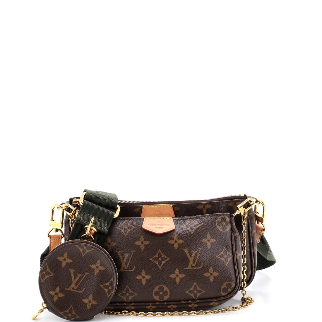 Canvas Louis Vuitton Multi Pochette Accessoires Monogram: Canvas Louis Vuitton Multi Pochette Accessoires Monogram A stylish and versatile cross-body bag, the Louis Vuitton Multi Pochette Accessoires Monogram is a timeless accessory that exudes luxury and