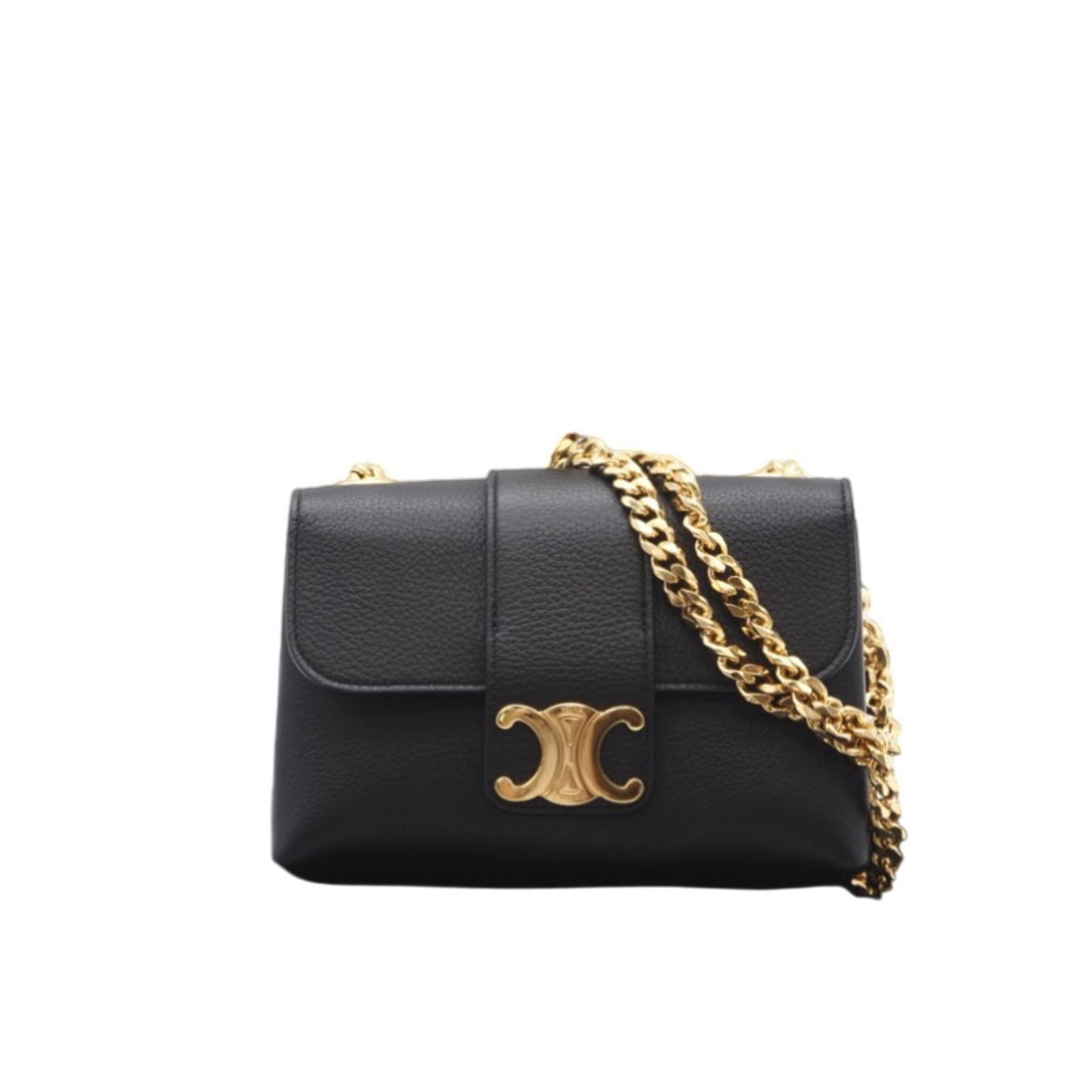Celine Leather Shoulder Bag: Celine Leather Shoulder Bag A sleek and sophisticated Celine leather shoulder bag, this black beauty boasts classic design with clean lines and premium materials. With its spacious interior and