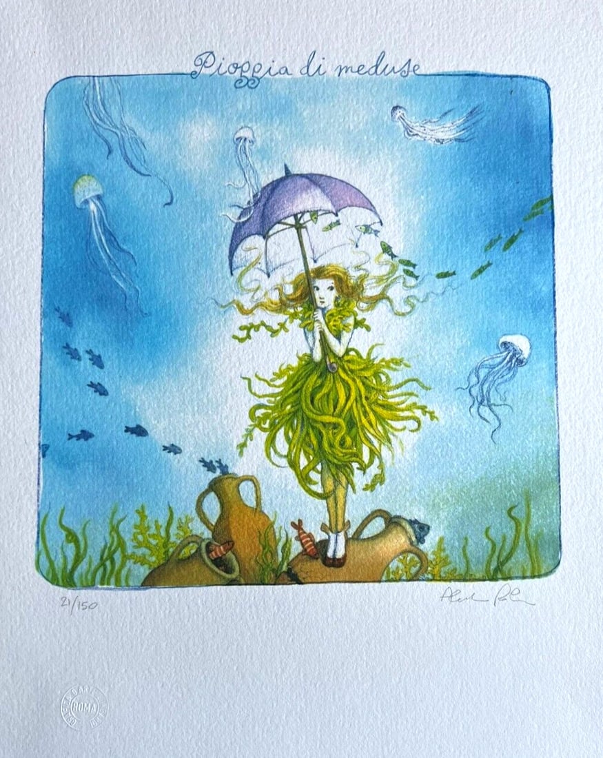 Numbered Alessandra Roberti Lithograph Mixed Technique - 3