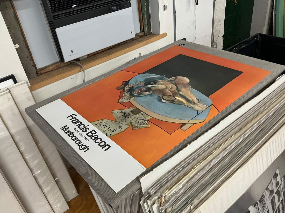 Orange FRANCIS BACON Figure in a room 39.75" x 26" Poster 1980 Expressionism - 6