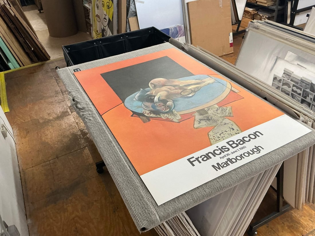 Orange FRANCIS BACON Figure in a room 39.75" x 26" Poster 1980 Expressionism - 7