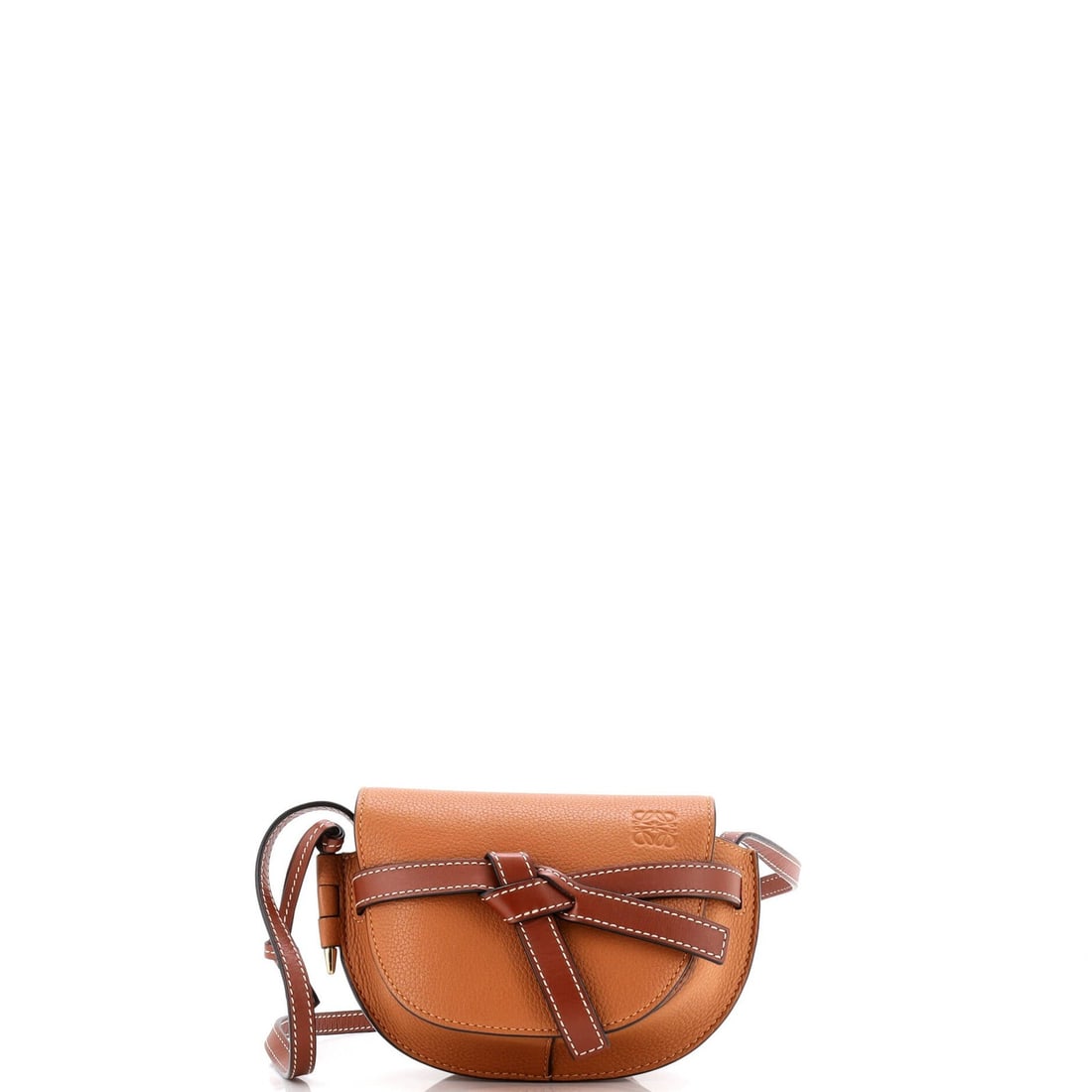 Loewe Mini Leather Shoulder Bag: Loewe Mini Leather Shoulder Bag A chic and compact Loewe mini leather shoulder bag, perfect for adding a touch of sophistication to any outfit. With its rich brown exterior and luxurious suede interio