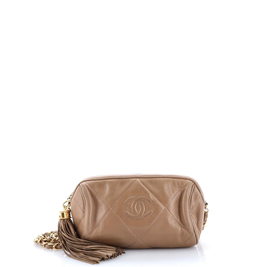 Chanel Vintage Diamond CC Barrel Bag in Quilted Leather Mini: Chanel Vintage Diamond CC Barrel Bag in Quilted Leather Mini A rare and coveted Chanel vintage, the Diamond CC Barrel Bag in quilted leather is a true fashion icon. With its timeless design, rich