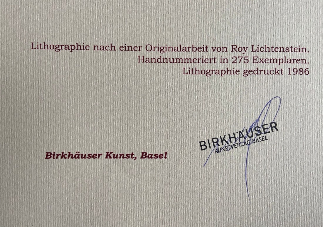 Roy Lichtenstein Lithograph #Op - 11