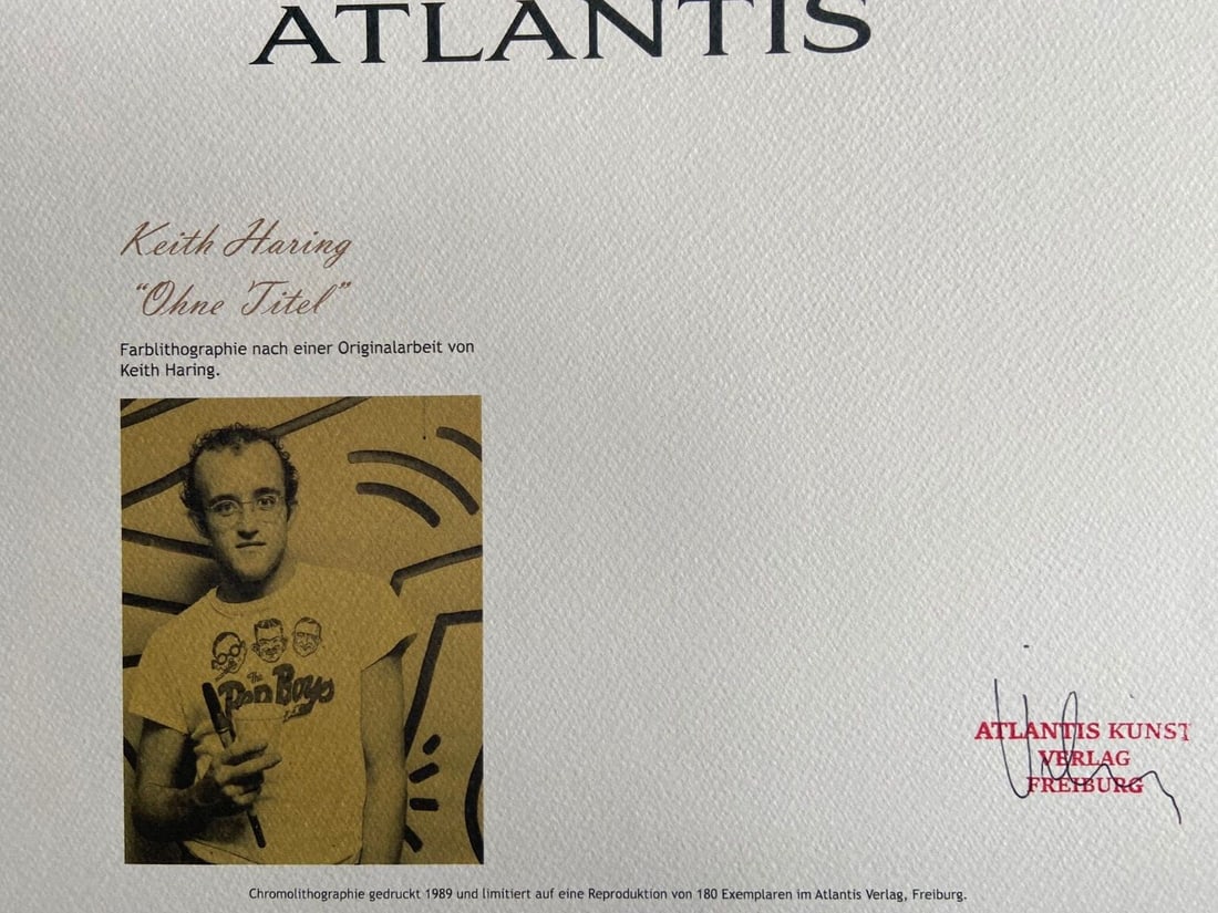 Certificate Keith Haring Lithograph Numbered - 8