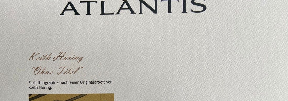 Certificate Keith Haring Lithograph Numbered - 9