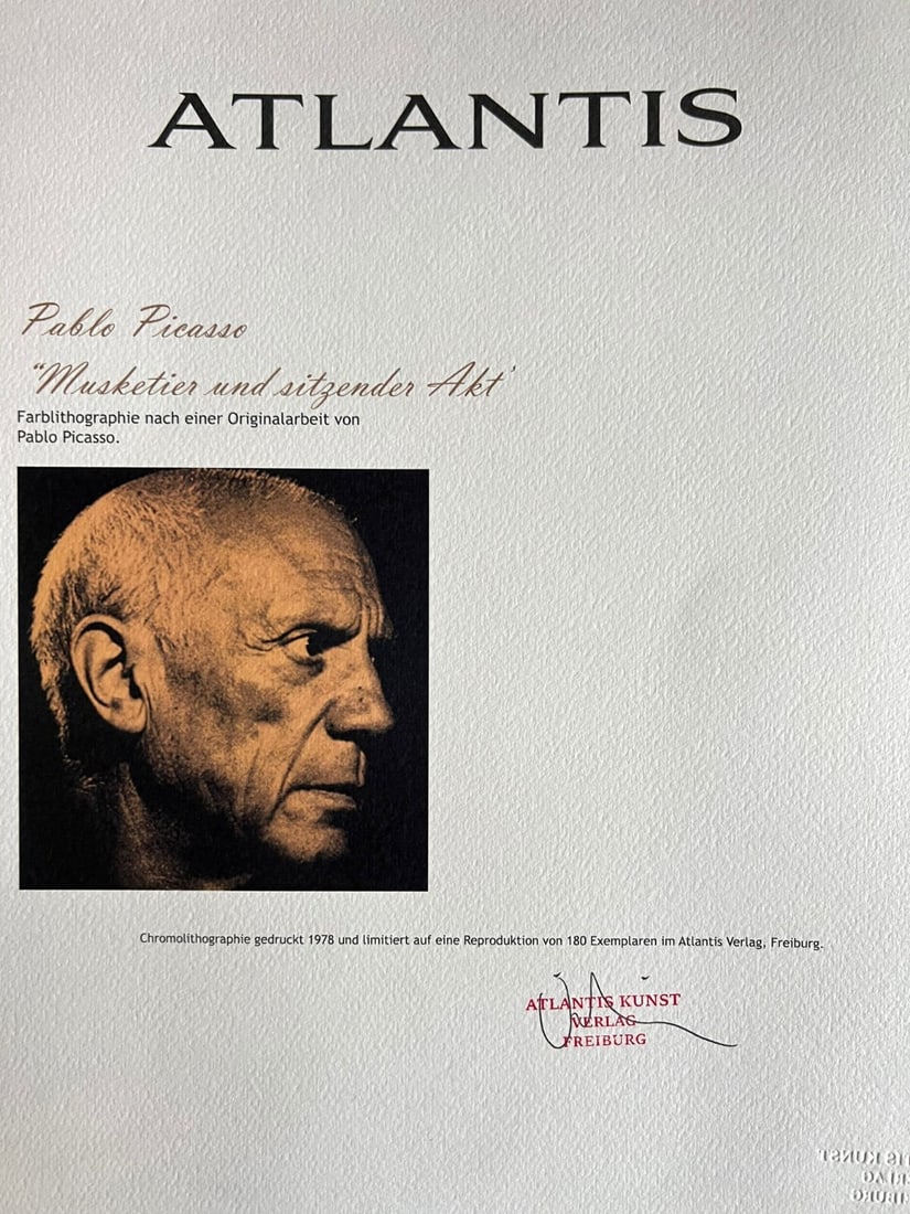 Numbered Pablo Picasso Lithograph Op - 10