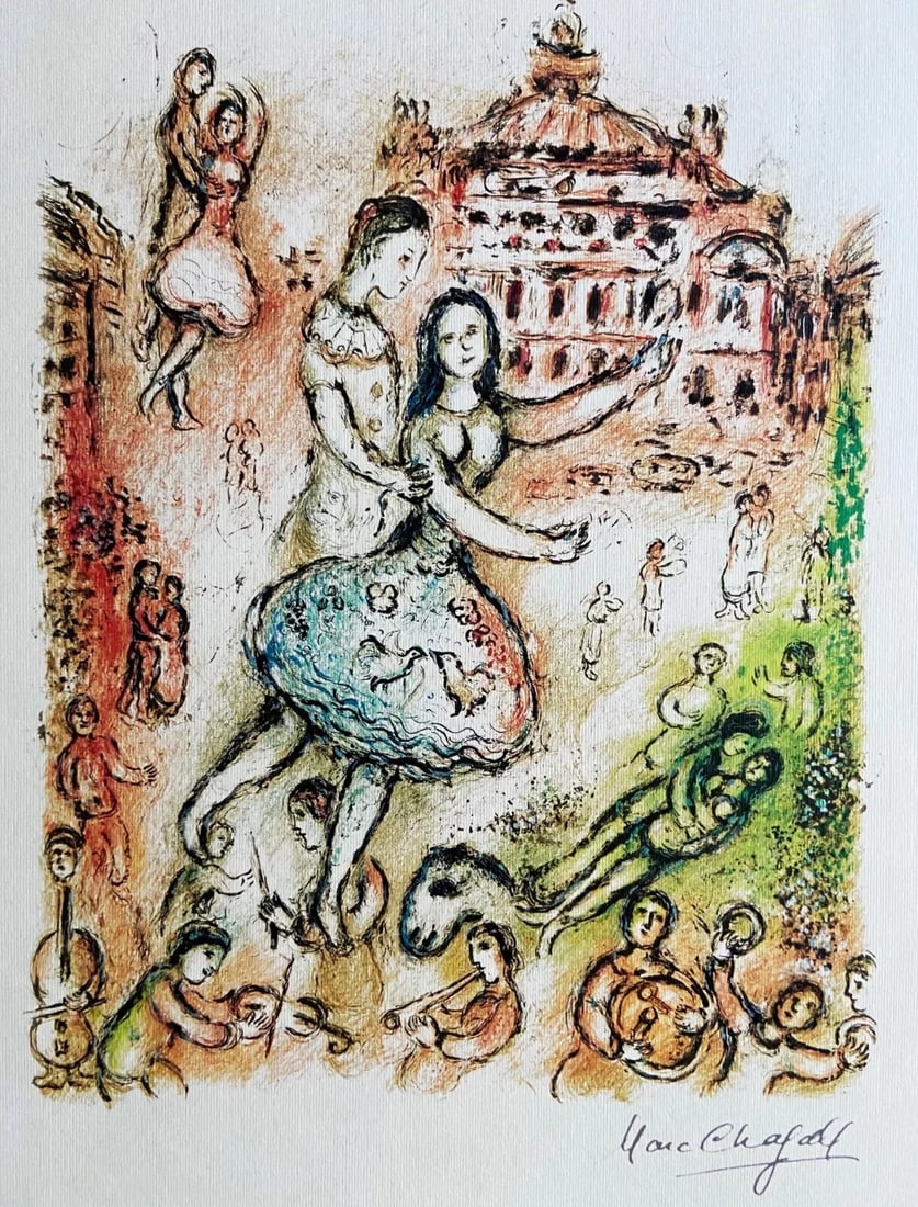 Marc Chagall, Mourlot Lithograph, Op. 1974 (1 of 7)
