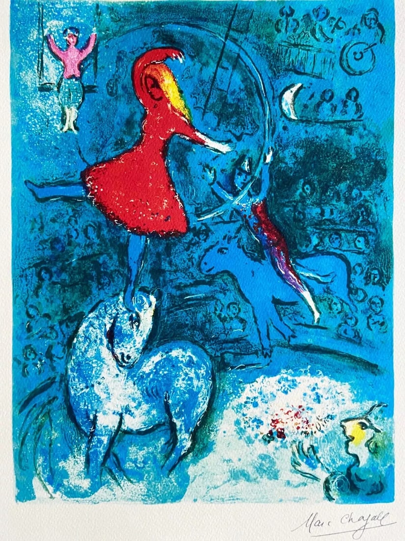 published Marc Chagall Lithograph Mourlot 1967 op (1 of 8)