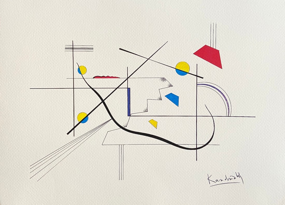 Josef Albers Donald Judd - Wassily Kandinsky Lithograph 1962 Mourlot: Josef Albers Donald Judd - Wassily Kandinsky Lithograph 1962 Mourlot A rare opportunity to own a piece of modern art history, this 1962 lithograph by Wassily Kandinsky is a stunning example of the